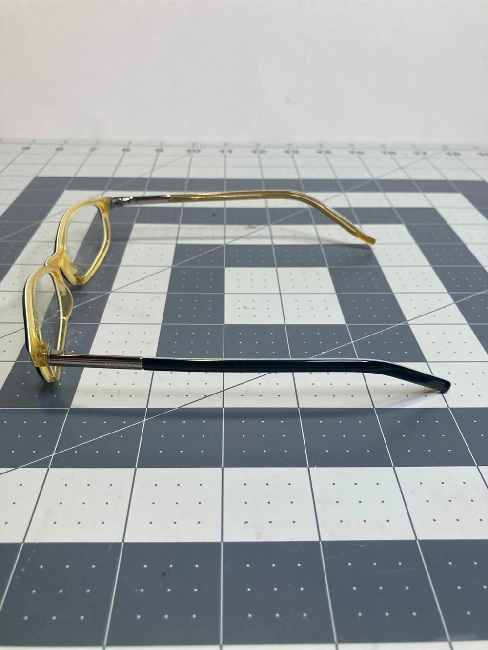 GUCCI GG2468 Eyeglasses Frame Italy 153 Black/ Yellow